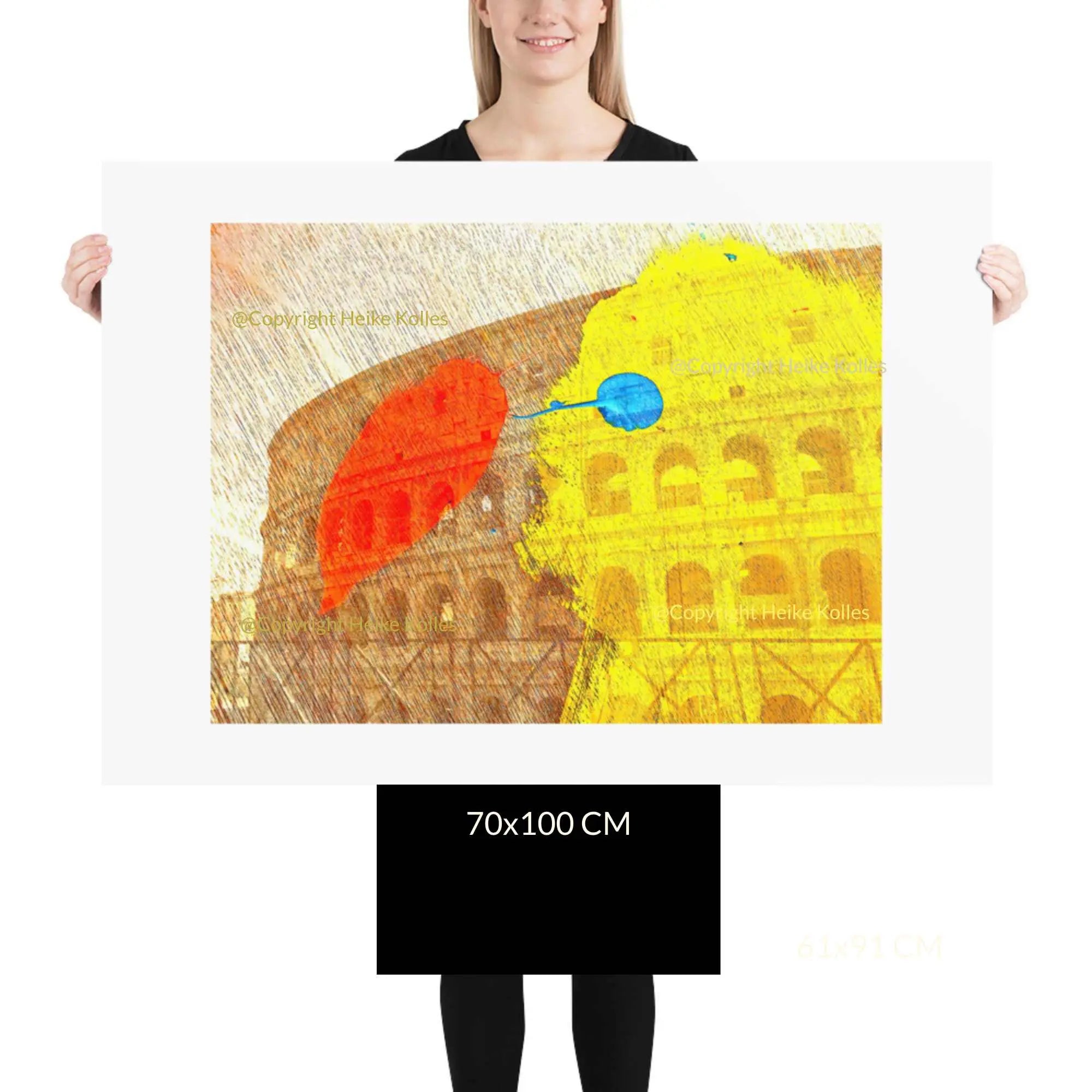 ART PRINT | THE YELLOW PARADISE BIRD - Colosseum Dreaming