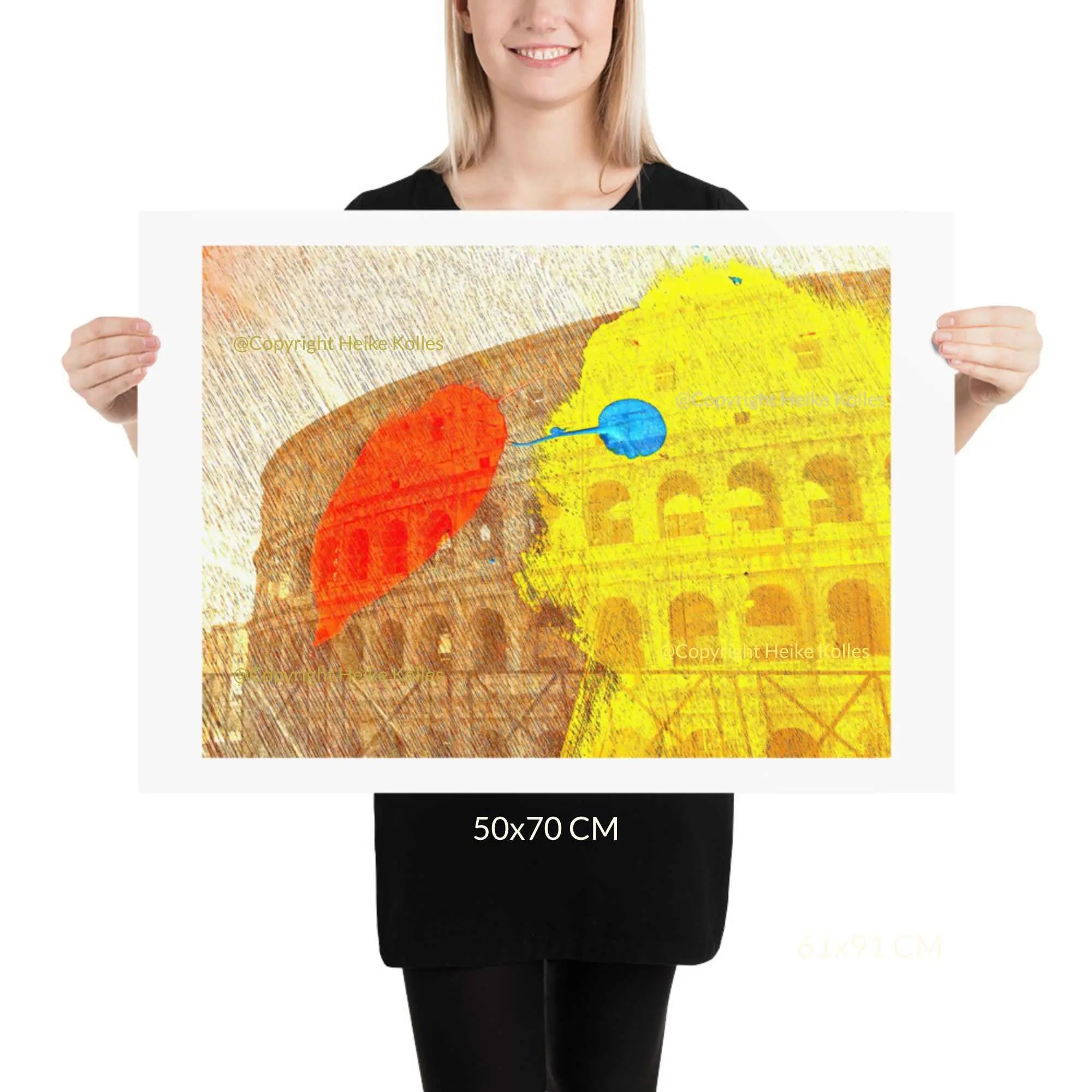 ART PRINT | THE YELLOW PARADISE BIRD - Colosseum Dreaming