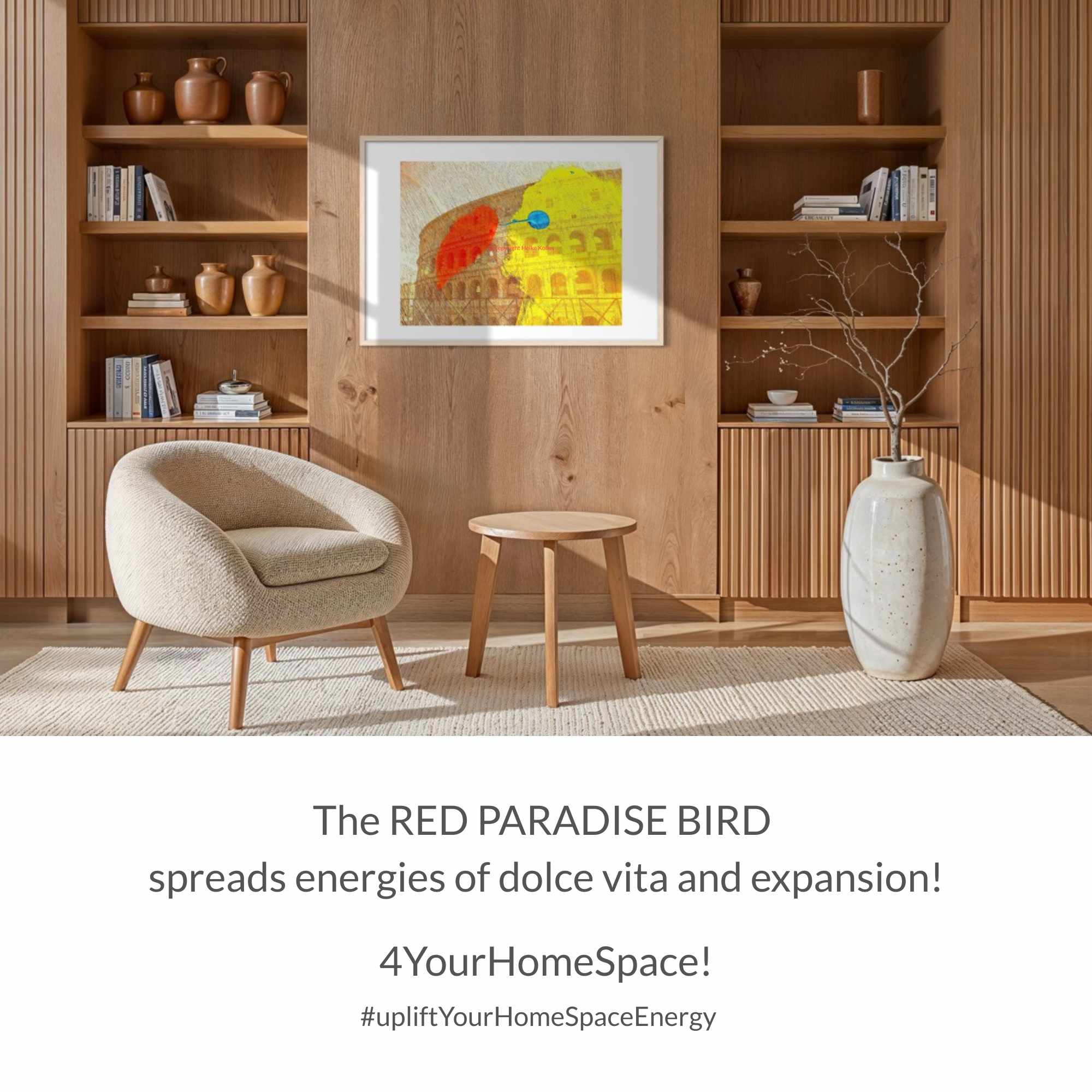ART PRINT | THE YELLOW PARADISE BIRD - Colosseum Dreaming