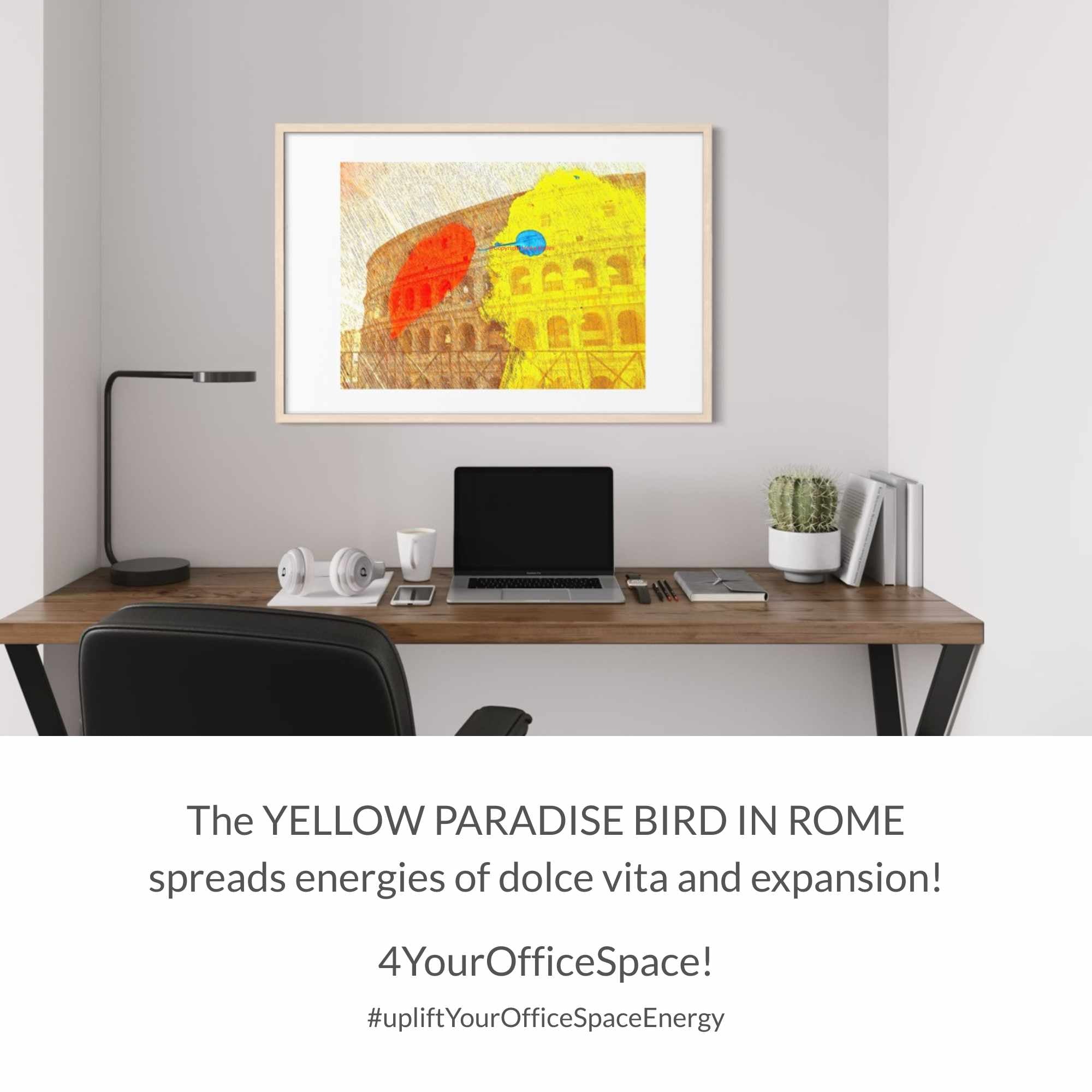 ART PRINT | THE YELLOW PARADISE BIRD - Colosseum Dreaming