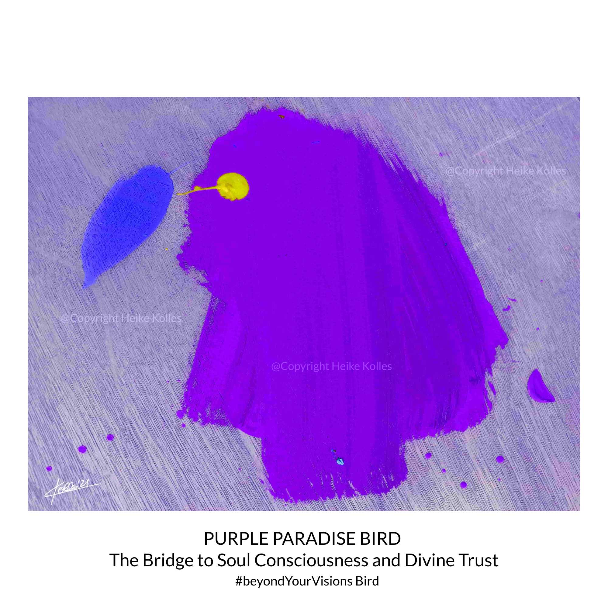 ACRYLIC ART DESIGN | PURPLE PARADISE BIRD