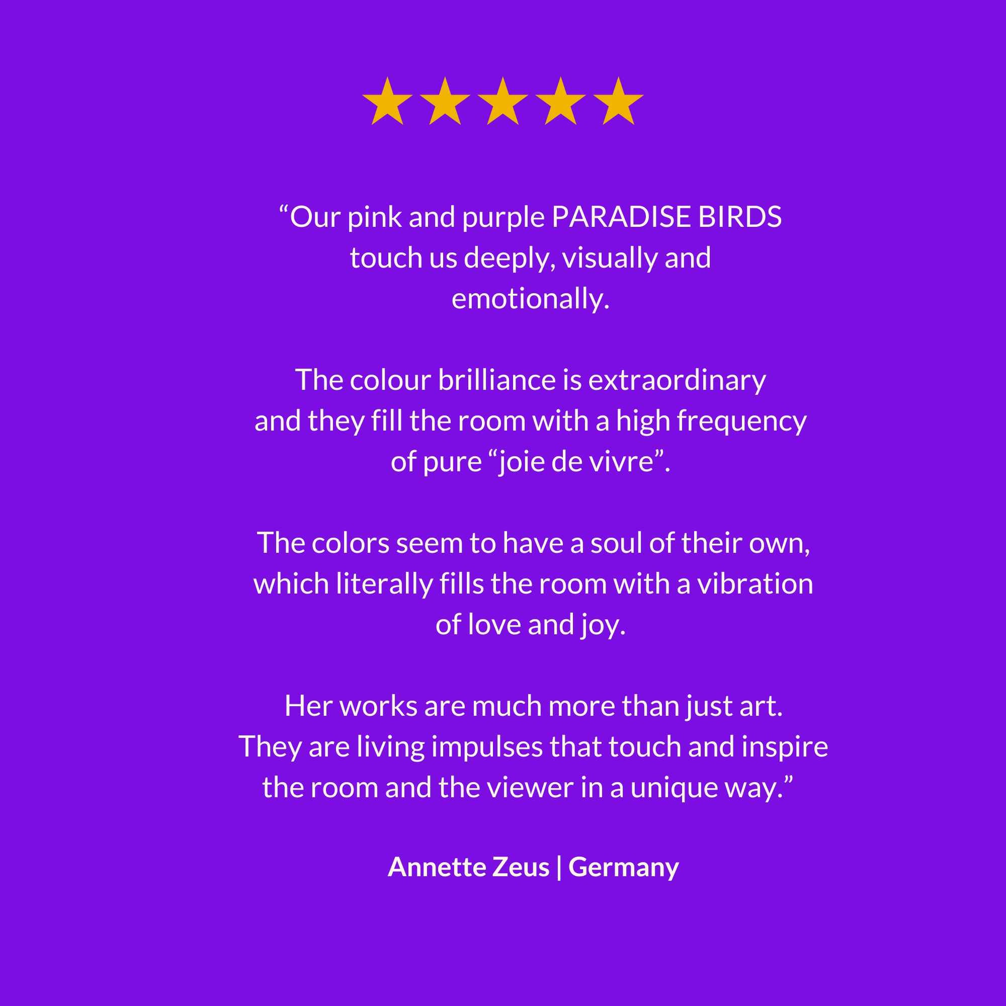 ACRYLIC ART DESIGN | PURPLE PARADISE BIRD