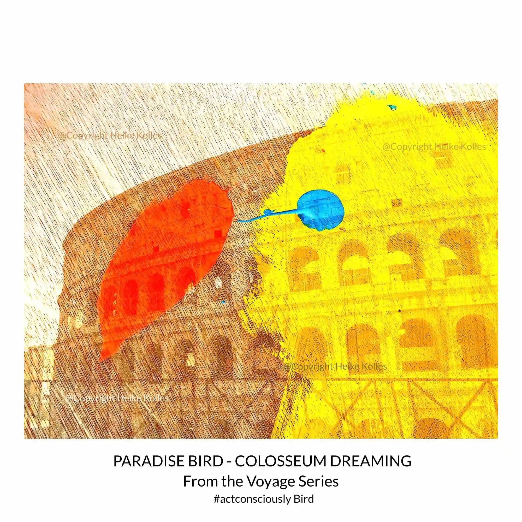 ACRYLIC ART DESIGN | PARADISE BIRD - VOYAGE - Colosseum Dreaming