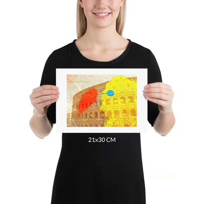 ART PRINT | THE YELLOW PARADISE BIRD - Colosseum Dreaming