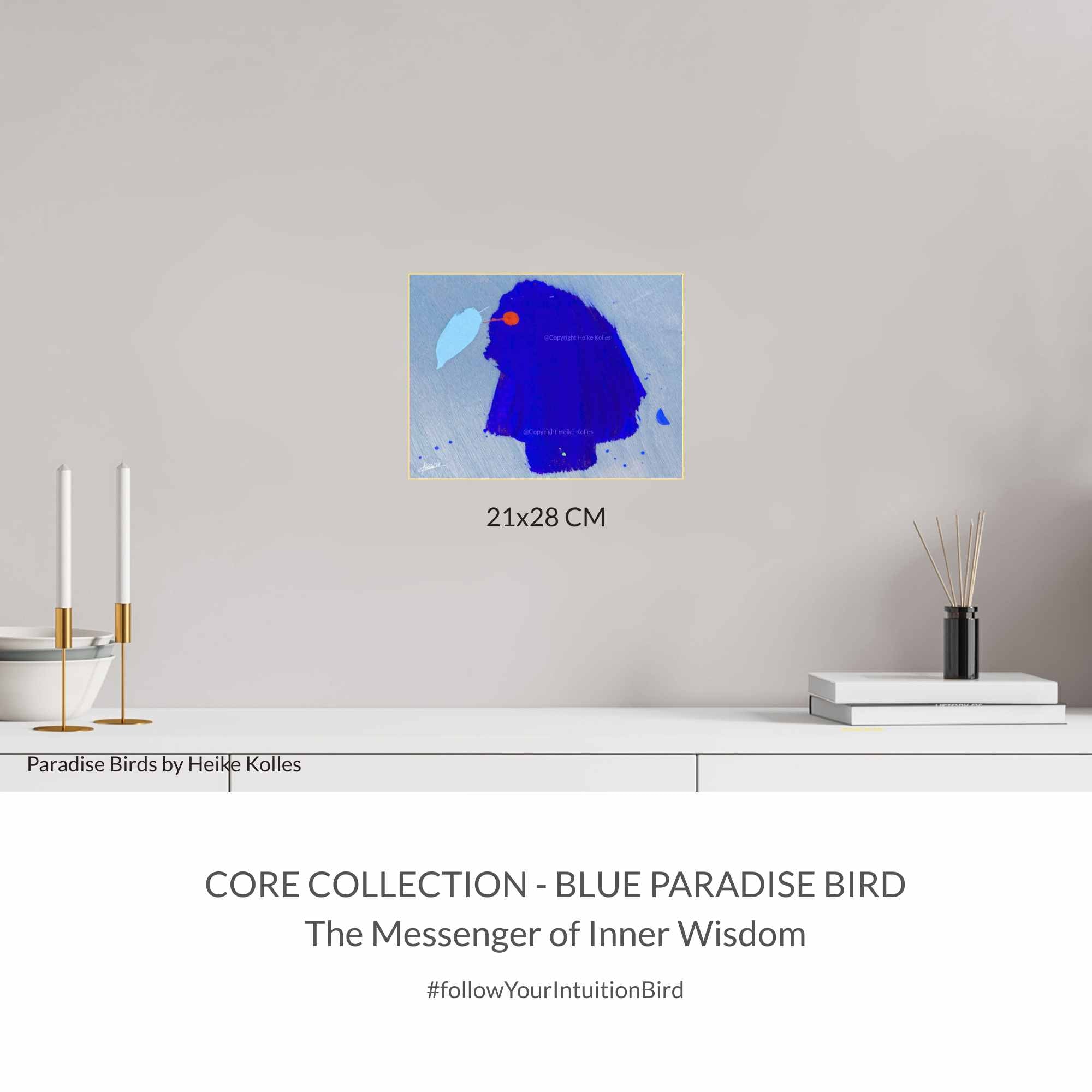 ACRYLIC ART DESIGN | BLUE PARADISE BIRD