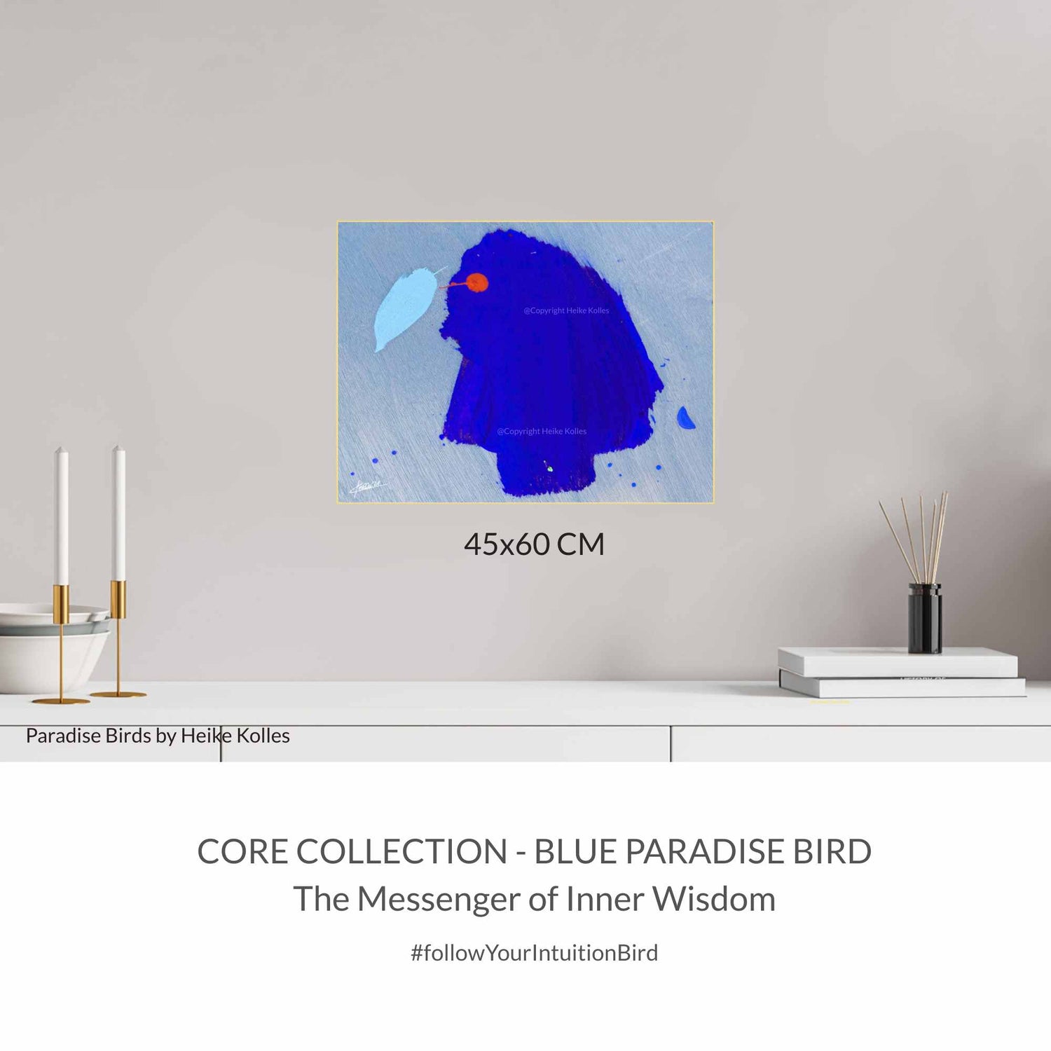 ACRYLIC ART DESIGN | BLUE PARADISE BIRD