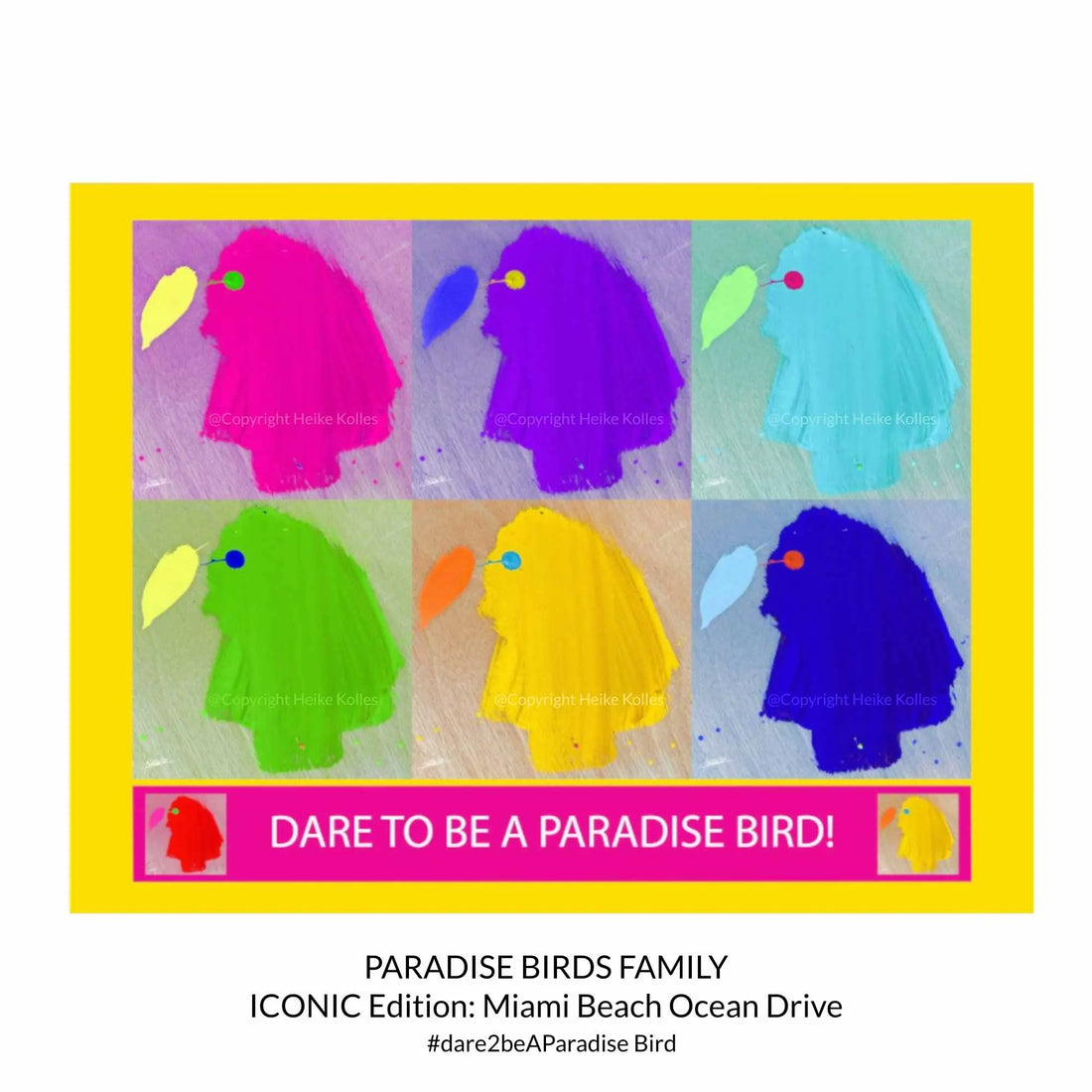 ACRYLIC ART DESIGN | PARADISE BIRDS - Iconic Edition - Miami Beach