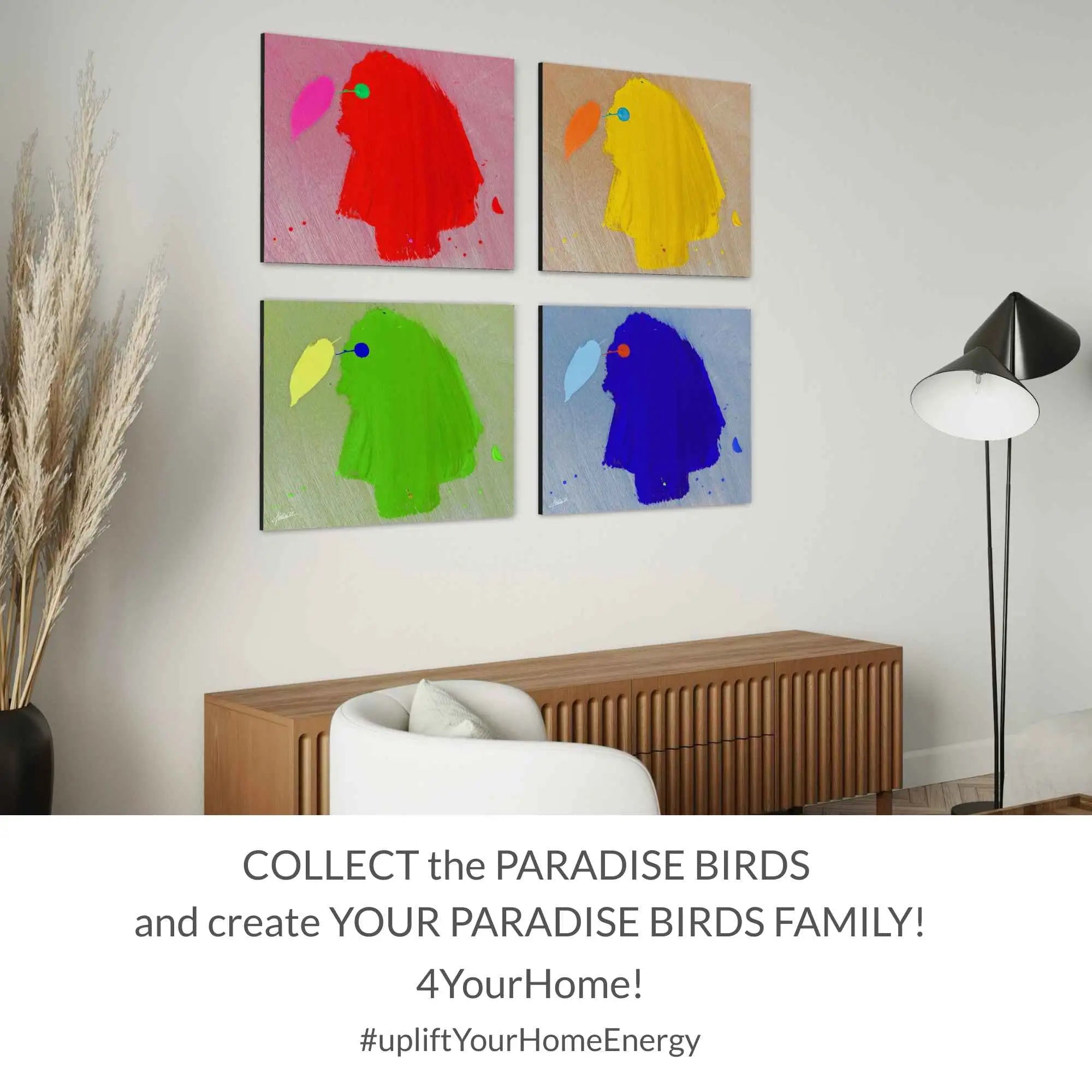 ACRYLIC ART DESIGN | YELLOW PARADISE BIRD