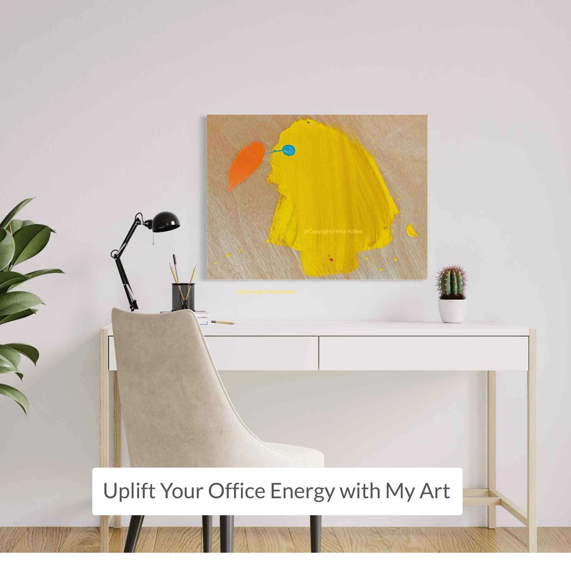 ACRYLIC ART DESIGN | YELLOW PARADISE BIRD