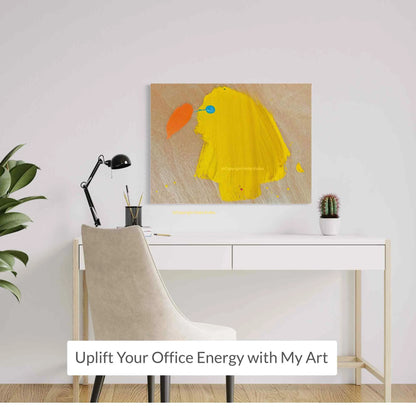 ACRYLIC ART DESIGN | YELLOW PARADISE BIRD
