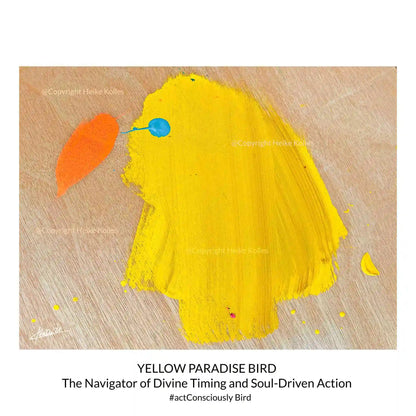 ACRYLIC ART DESIGN | YELLOW PARADISE BIRD