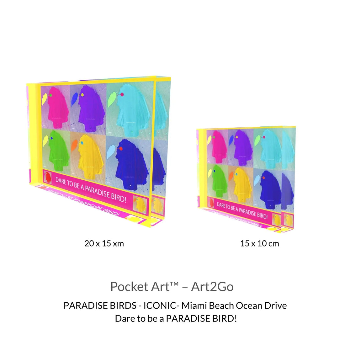 POCKET ART™ – ART2GO | The PARADISE BIRDS | ICONIC - Miami Beach Ocean Drive