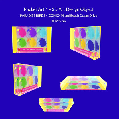 POCKET ART™ – ART2GO | The PARADISE BIRDS | ICONIC - Miami Beach Ocean Drive