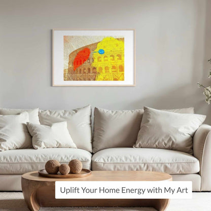 ART PRINT | THE YELLOW PARADISE BIRD - Colosseum Dreaming