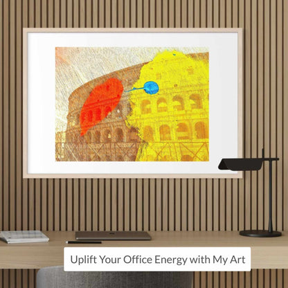 ART PRINT | THE YELLOW PARADISE BIRD - Colosseum Dreaming