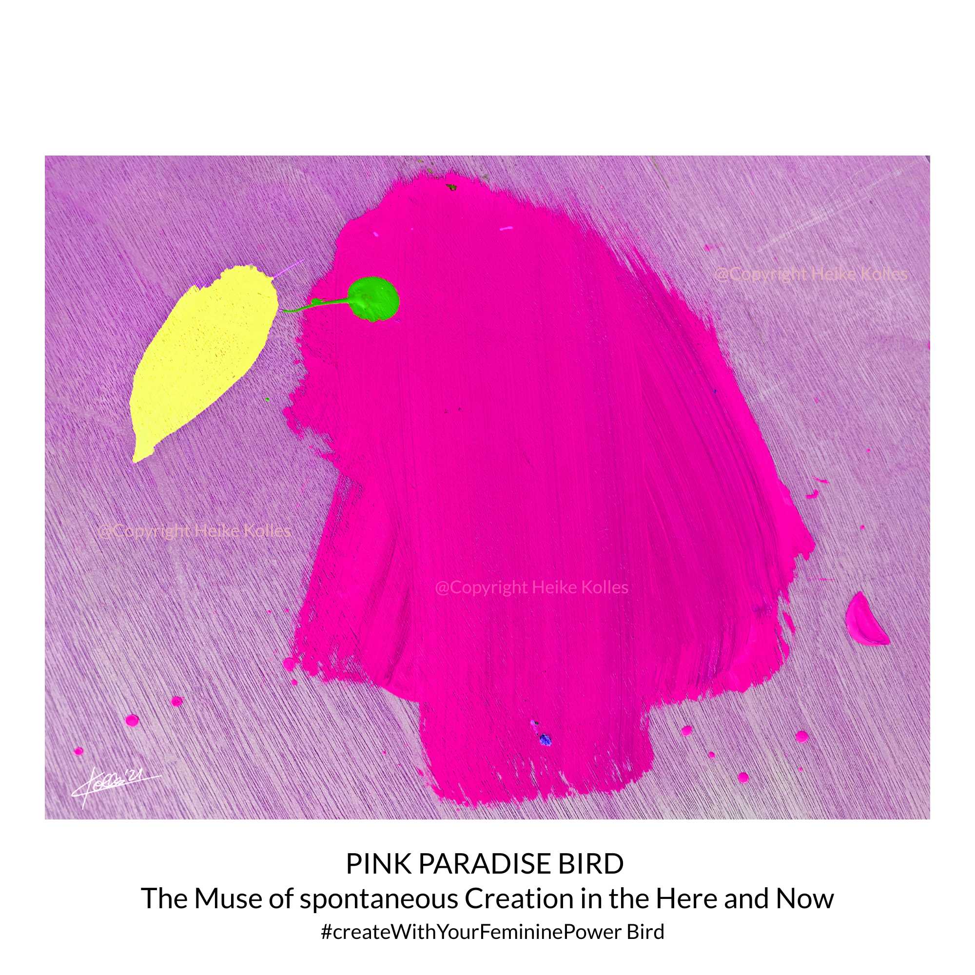 Main image ACRYLIC ART DESIGN | PINK PARADISE BIRD