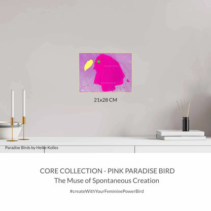 ACRYLIC ART DESIGN | PINK PARADISE BIRD