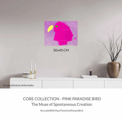 ACRYLIC ART DESIGN | PINK PARADISE BIRD