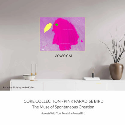 ACRYLIC ART DESIGN | PINK PARADISE BIRD