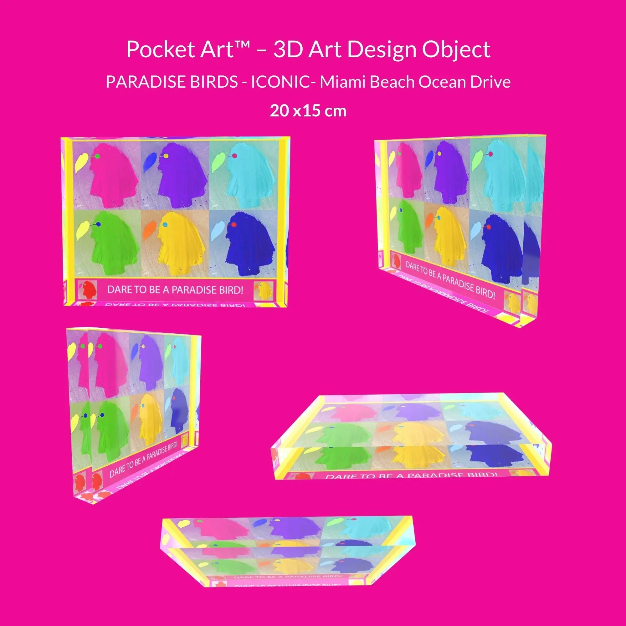 POCKET ART™ – ART2GO | The PARADISE BIRDS | ICONIC - Miami Beach Ocean Drive