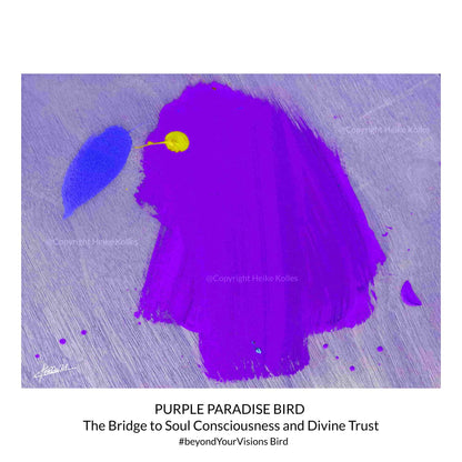 ACRYLIC ART DESIGN | PURPLE PARADISE BIRD