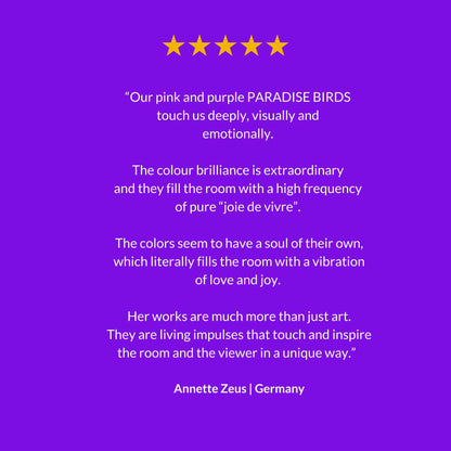 ACRYLIC ART DESIGN | PURPLE PARADISE BIRD