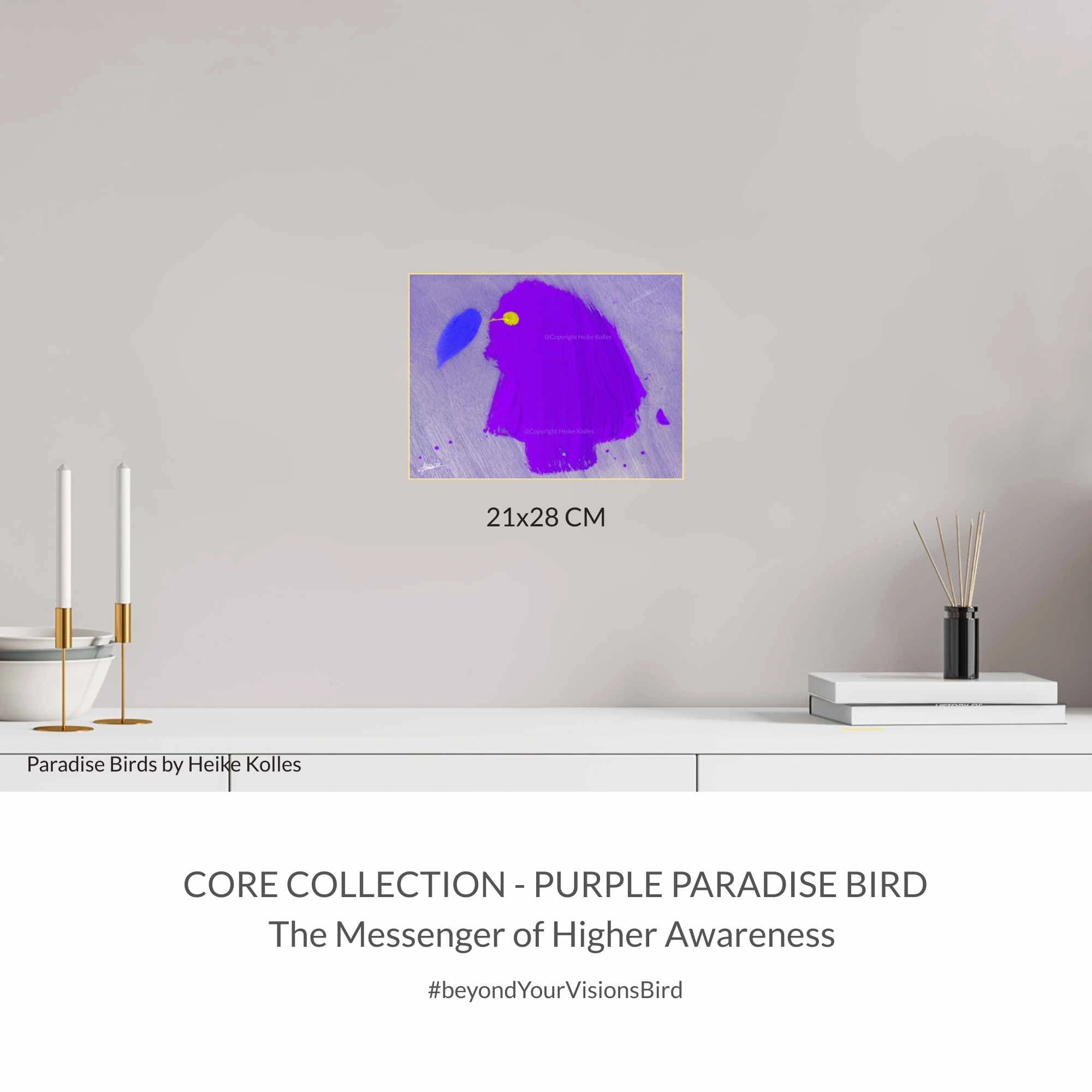 ACRYLIC ART DESIGN | PURPLE PARADISE BIRD