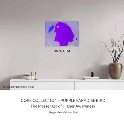 ACRYLIC ART DESIGN | PURPLE PARADISE BIRD