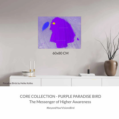 ACRYLIC ART DESIGN | PURPLE PARADISE BIRD