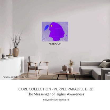 ACRYLIC ART DESIGN | PURPLE PARADISE BIRD