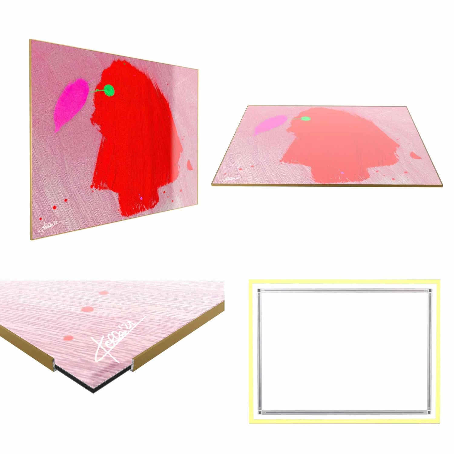ACRYLIC ART DESIGN | RED PARADISE BIRD