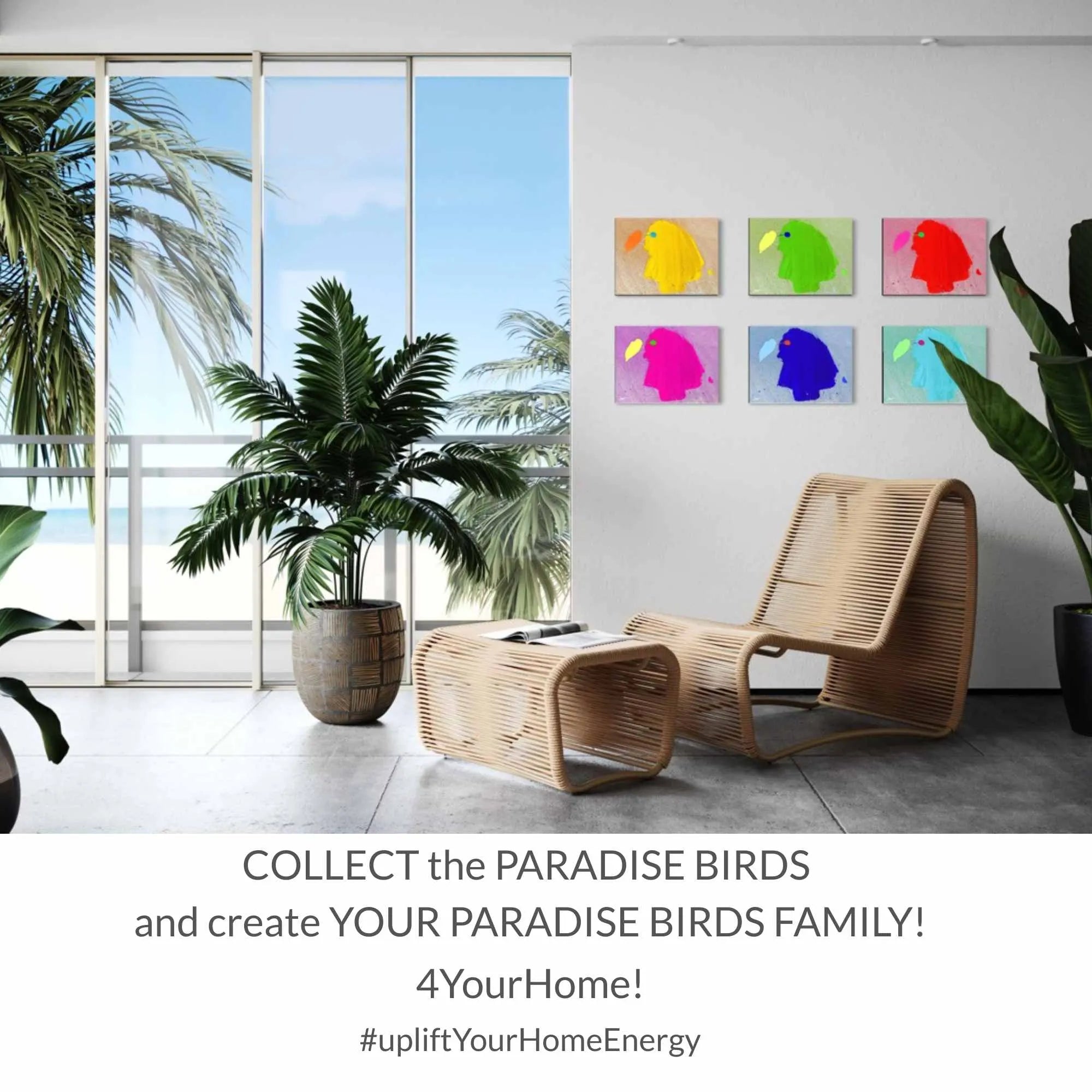 ACRYLIC ART DESIGN | TURQUOISE PARADISE BIRD