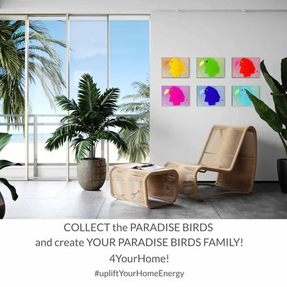 ACRYLIC ART DESIGN | TURQUOISE PARADISE BIRD