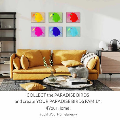ACRYLIC ART DESIGN | PINK PARADISE BIRD