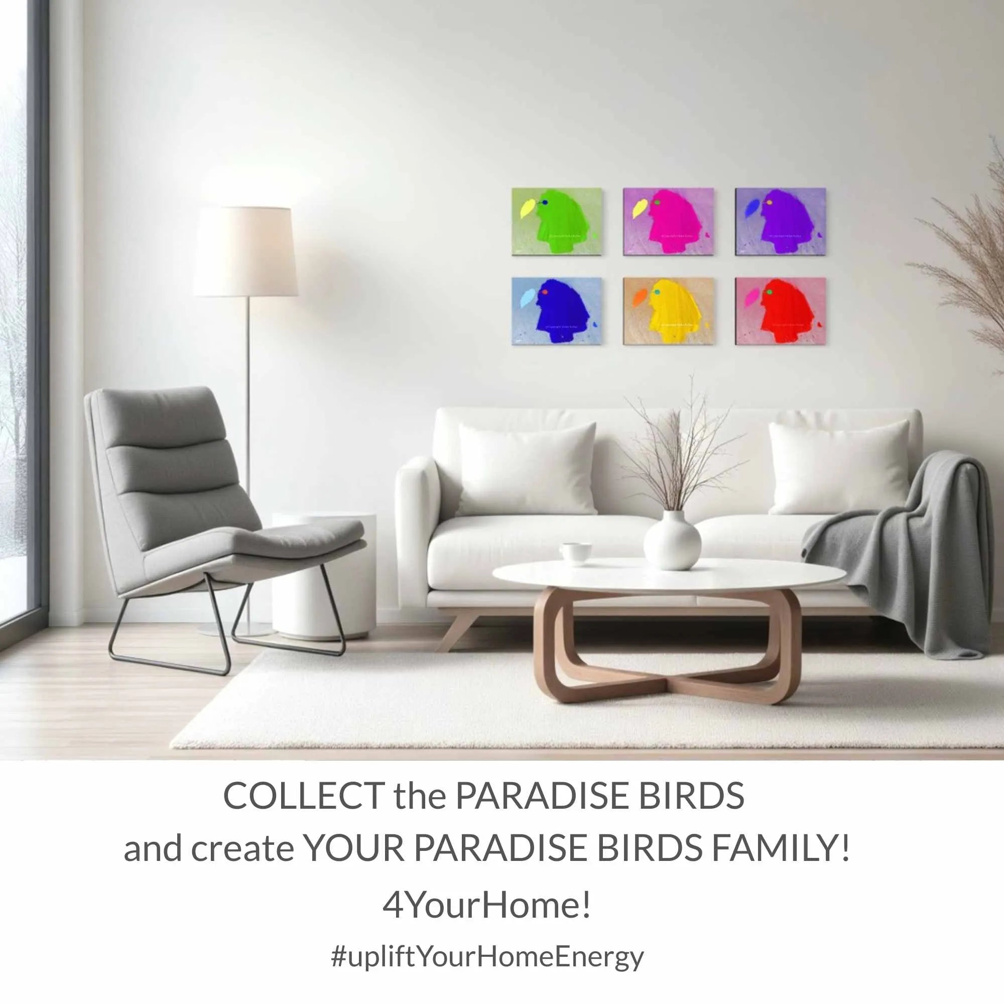 ACRYLIC ART DESIGN | RED PARADISE BIRD