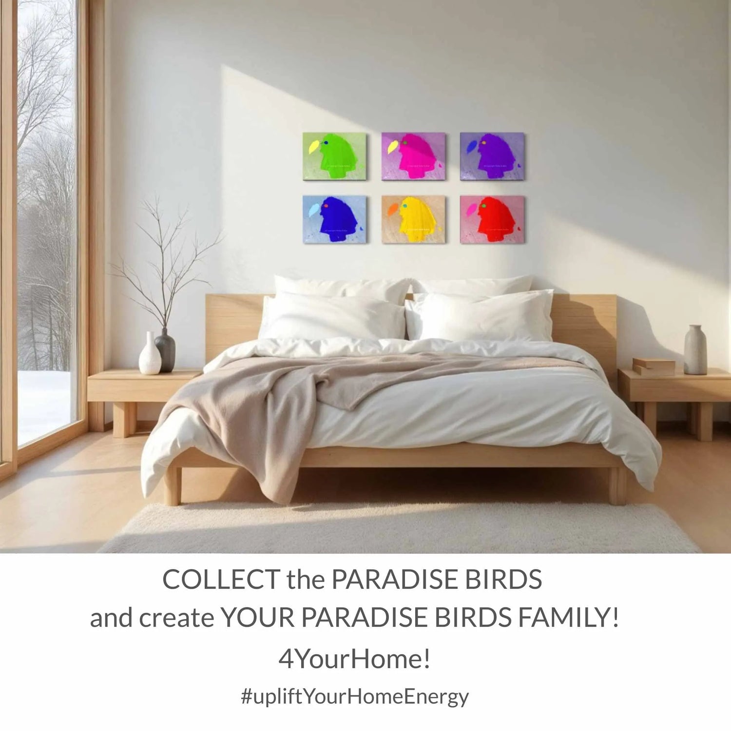 ACRYLIC ART DESIGN | PINK PARADISE BIRD