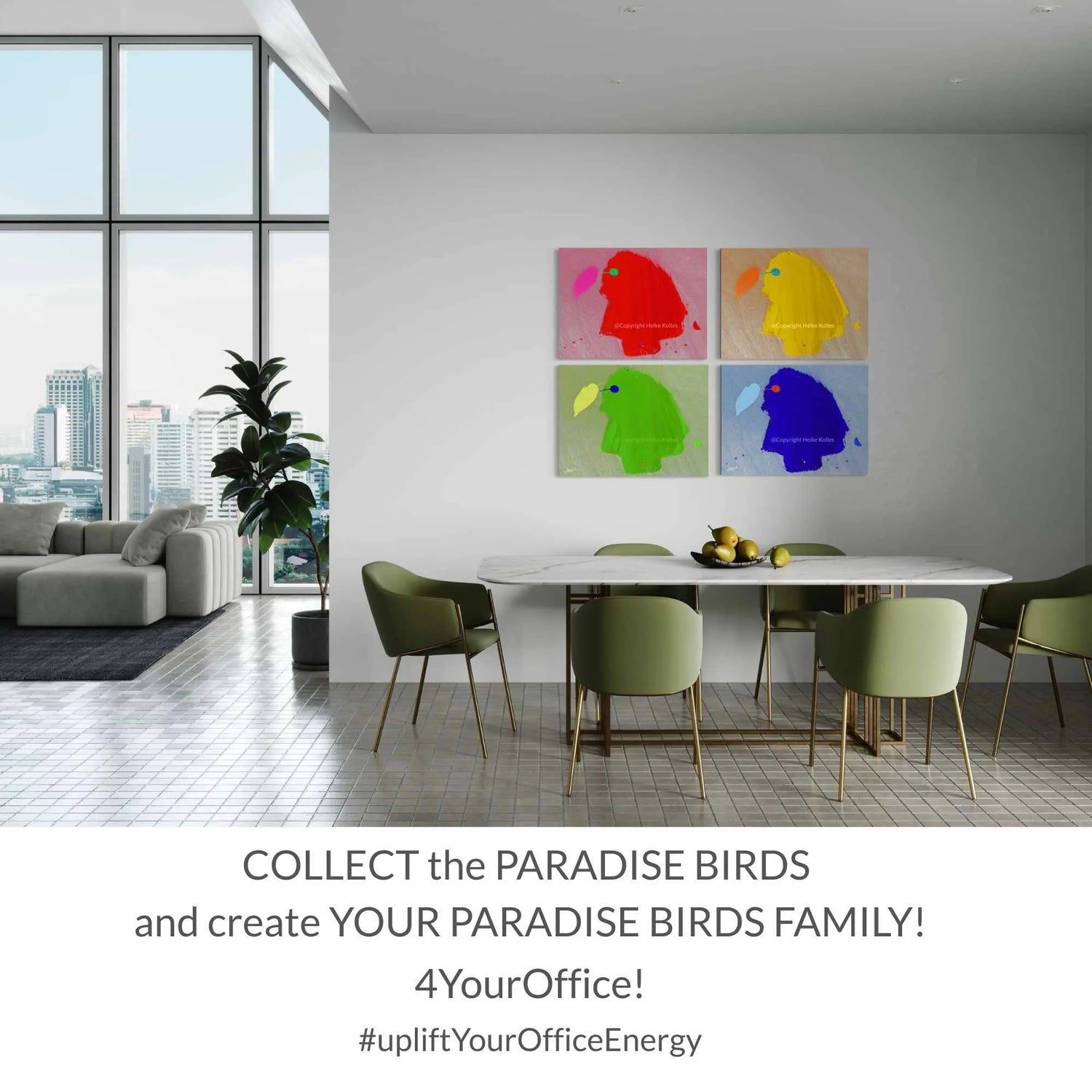 ACRYLIC ART DESIGN | BLUE PARADISE BIRD