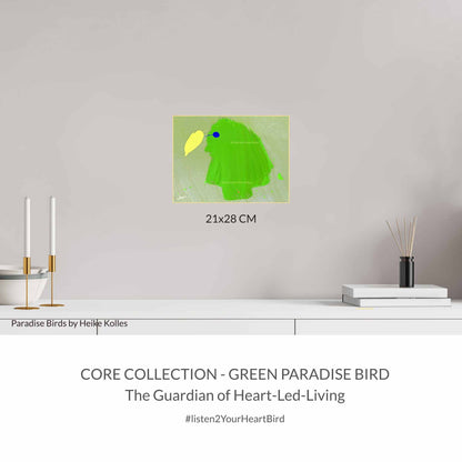 ACRYLIC ART DESIGN | GREEN PARADISE BIRD