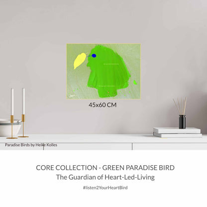ACRYLIC ART DESIGN | GREEN PARADISE BIRD