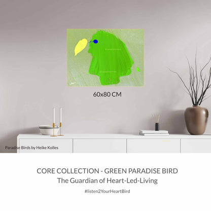 ACRYLIC ART DESIGN | GREEN PARADISE BIRD