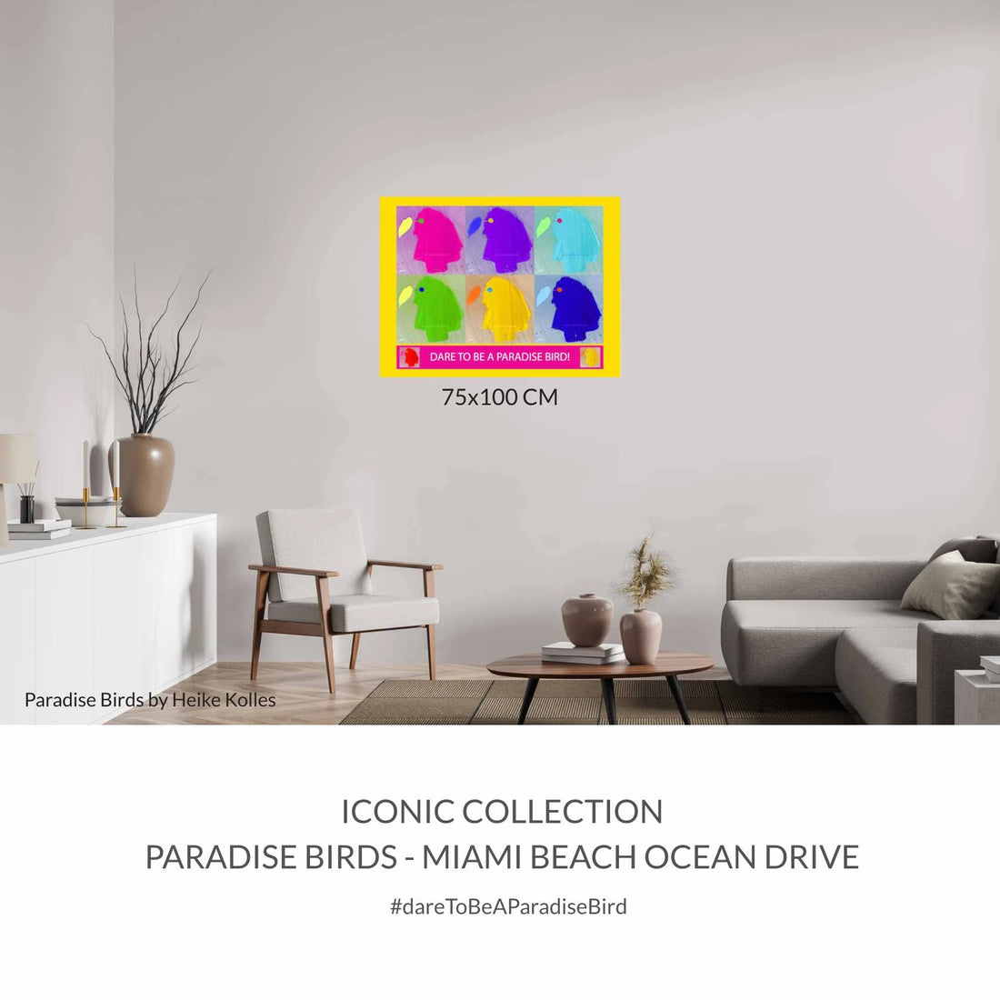 ACRYLIC ART DESIGN | PARADISE BIRDS - Iconic Edition - Miami Beach