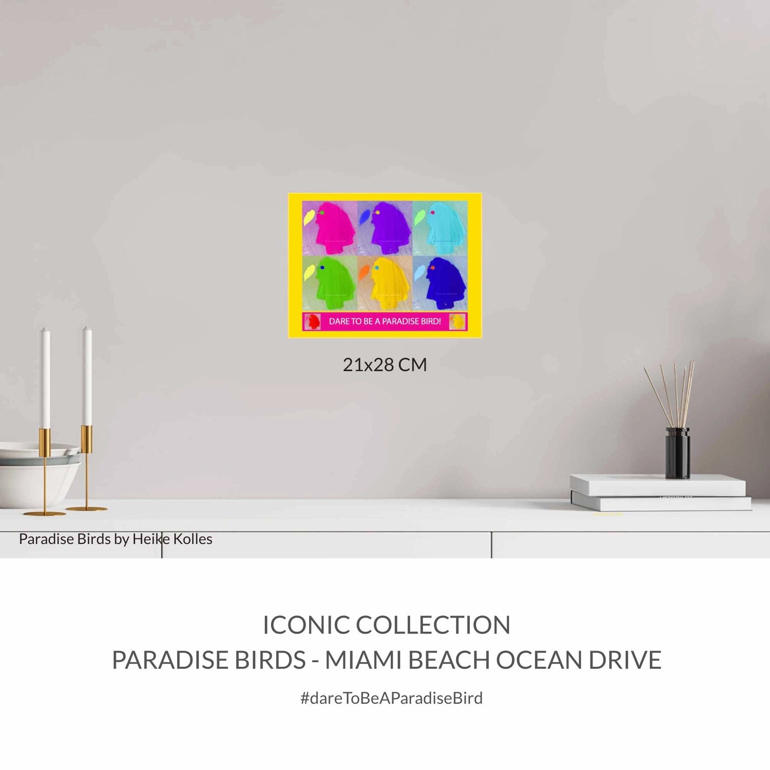 ACRYLIC ART DESIGN | PARADISE BIRDS - Iconic Edition - Miami Beach