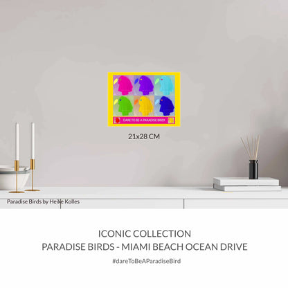 ACRYLIC ART DESIGN | PARADISE BIRDS - Iconic Edition - Miami Beach