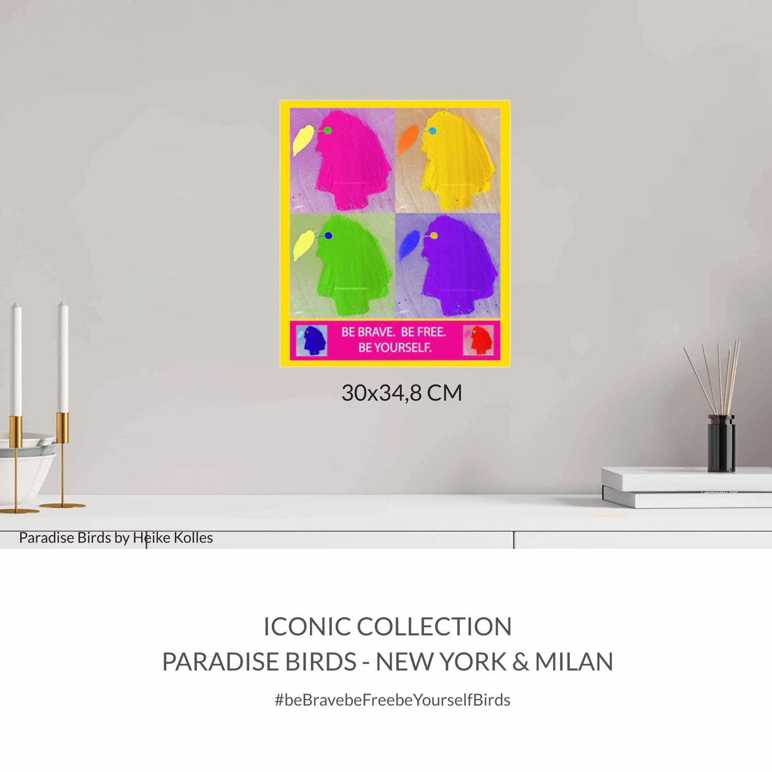 ACRYLIC ART DESIGN | PARADISE BIRDS - Iconic Edition - New York &amp; Milan