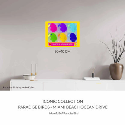 ACRYLIC ART DESIGN | PARADISE BIRDS - Iconic Edition - Miami Beach