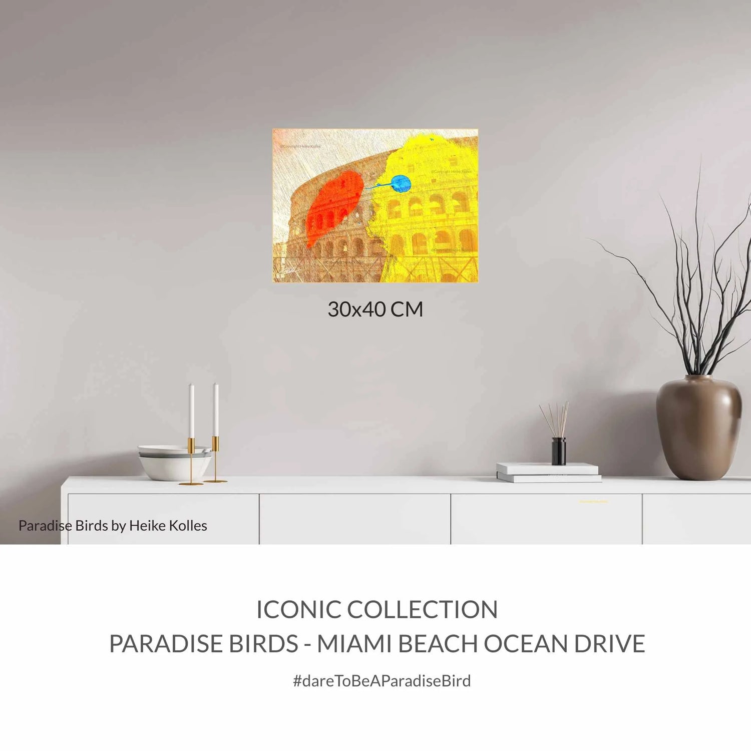 ACRYLIC ART DESIGN | PARADISE BIRD - VOYAGE - Colosseum Dreaming