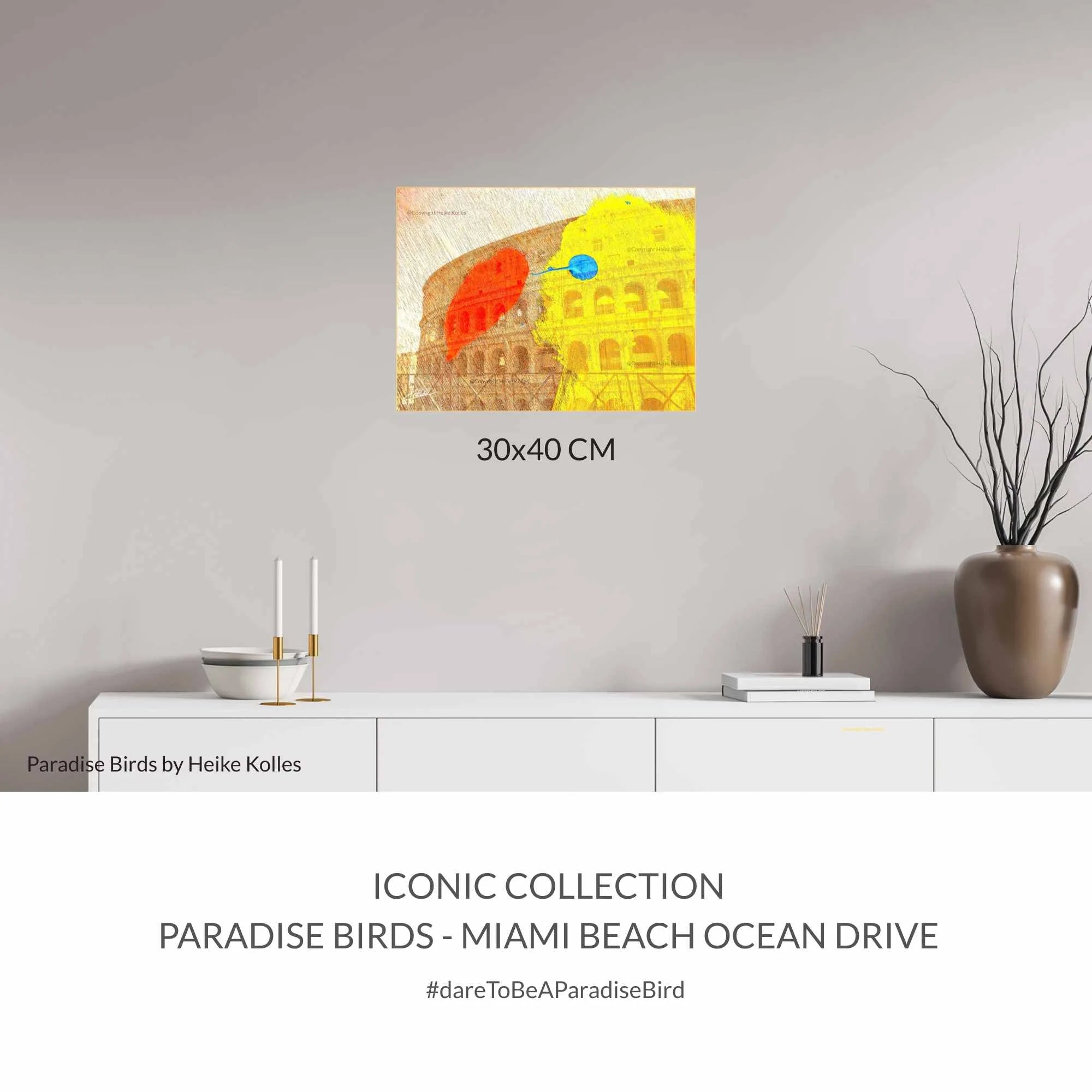 ACRYLIC ART DESIGN | PARADISE BIRD - VOYAGE - Colosseum Dreaming