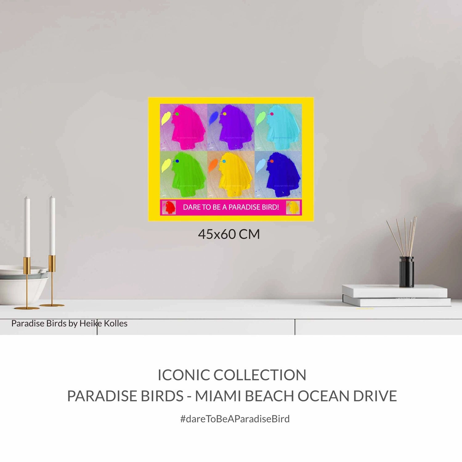 ACRYLIC ART DESIGN | PARADISE BIRDS - Iconic Edition - Miami Beach