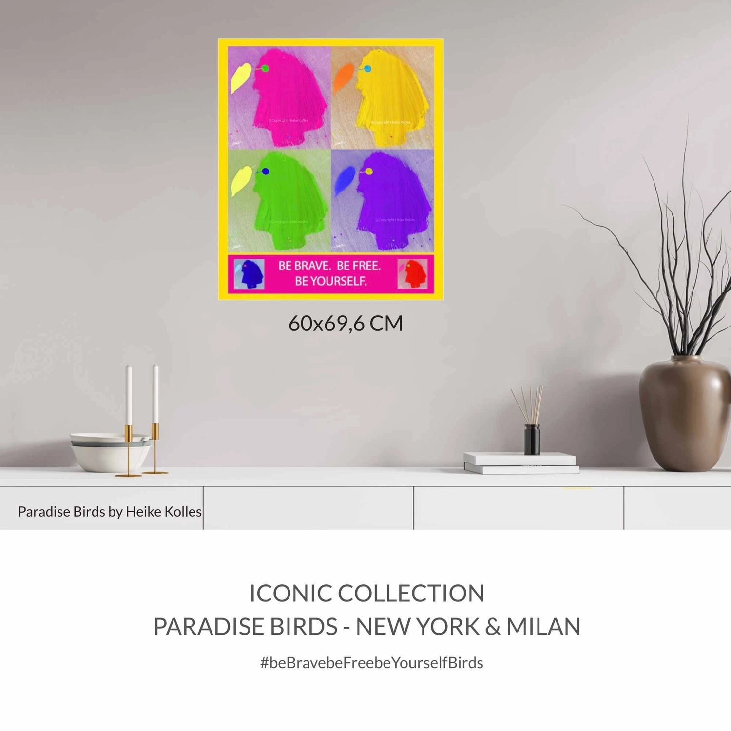 ACRYLIC ART DESIGN | PARADISE BIRDS - Iconic Edition - New York &amp; Milan