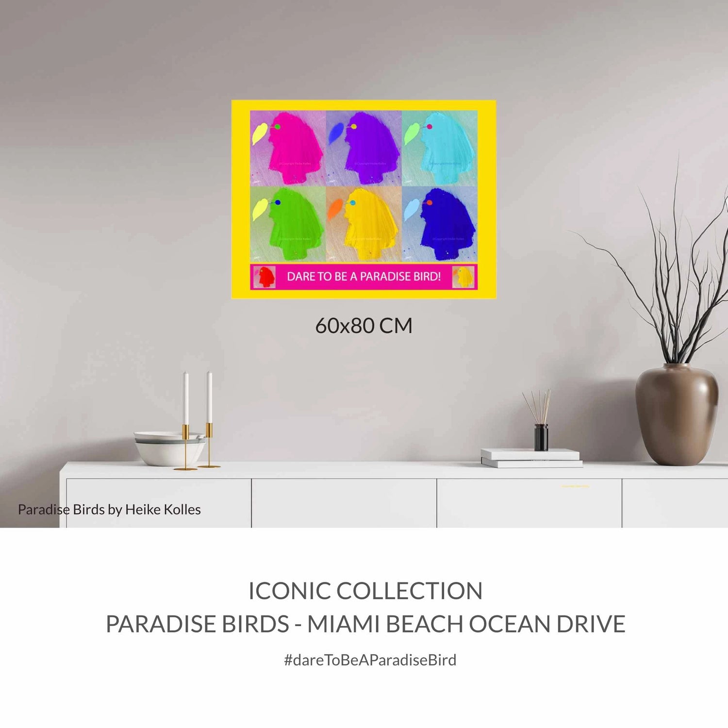ACRYLIC ART DESIGN | PARADISE BIRDS - Iconic Edition - Miami Beach